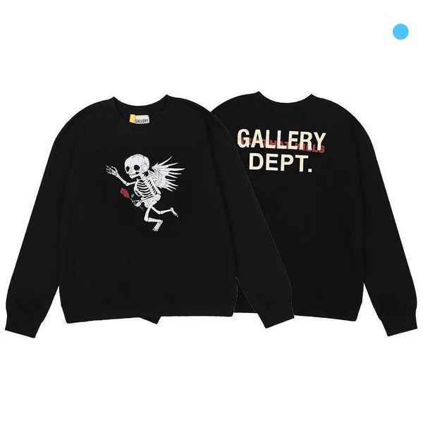 

hoodie for men hoody fashion brand designer casual leisure oversize jacket zipper high streetfashion angel skull wings rose stam 5vcm, Black