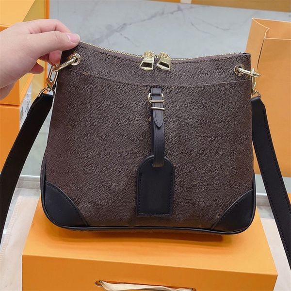 

fashion womens odeon pm mm women shoulder bags double zippy crossbody leather desginer satchel check luxury handbag purse tote clutch handba