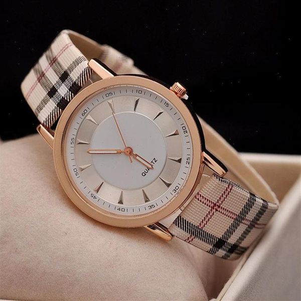 

brand fashion quartz ladies watch plaid clock rose gold dial dress casual wristwatch relogio feminino women watches305g, Slivery;golden