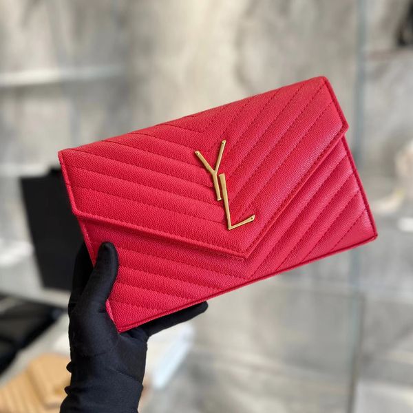 

designer bags crossbody bag envelope wallet genuine leather chain tote metal calfskin luxury clutch bags