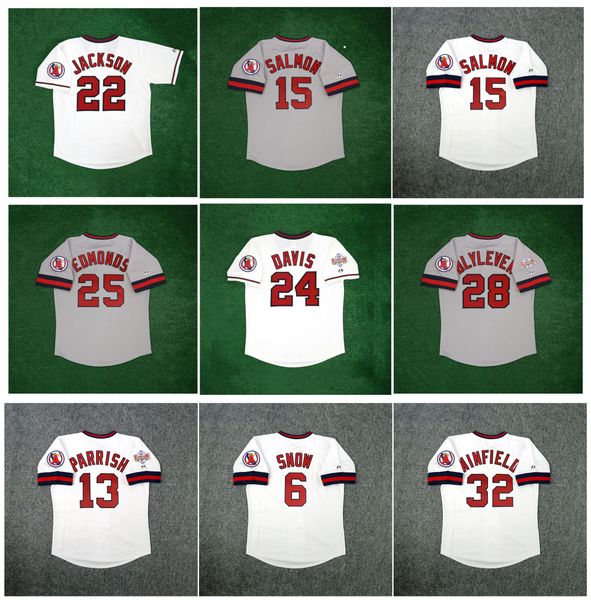 

cooperstown tim salmon california baseball jersey angels bo jackson jim edmonds garret anderson 1989 chili davis bert blyleven garret anders, Blue;black