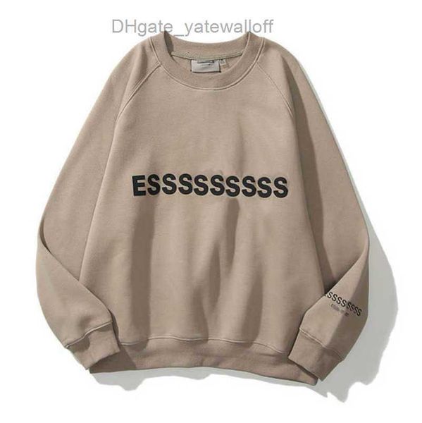 

sweatshirts men's essentials luxury jackets ess hoodies men women chest letter pullover loose hooded sweatshirt sweater casual hoodie, Black