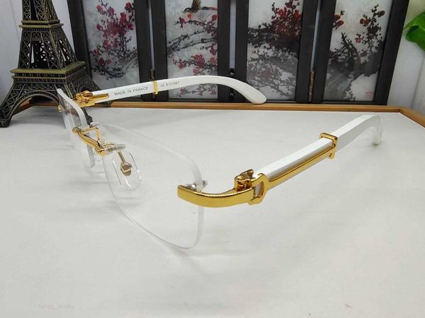 

luxury brand glasses designer sunglasses woman man shades sunglass carti buffalo horn eyeglass outdoor pc frame fashion wooden lady women go, White;black