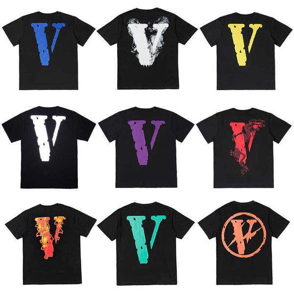 

vlo t-shirt short-sleeved streetwear cigarette letters loose couple 100% cotton sports comfortable street style, White;black