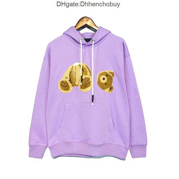 

mens hoodie designer man palm teddy bear womens sweatshirt long sleeve explosion pullover 68ig, Black