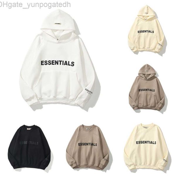 

jackets luxury men's ess sweatshirts hoodies men women essentials chest letter sweater sportswear hooded casual pullover couple sweats, Black;brown