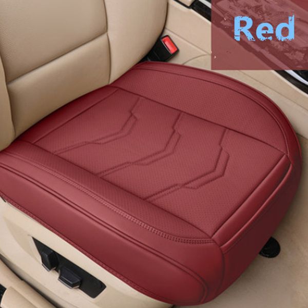 

pu leather car seat cushion protector pad mat cover red for front single seat