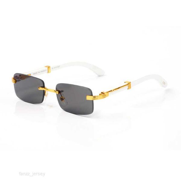 

rectangle sunglasses designer mens woman optical frame carti glasses rimless gold metal buffalo horn glasses eyewear clear eyeglasses good, White;black