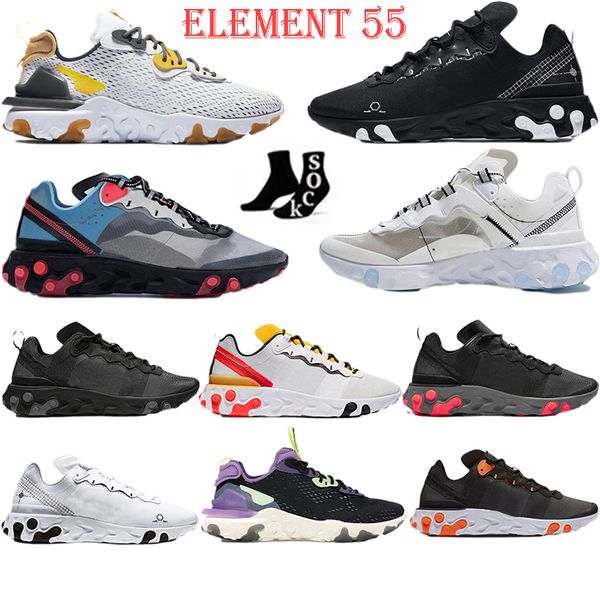 

brand designer element shoes women men sneakers fashion patchwork cushioned trainer sports men's trainers platform sneaker vast grey to, Black