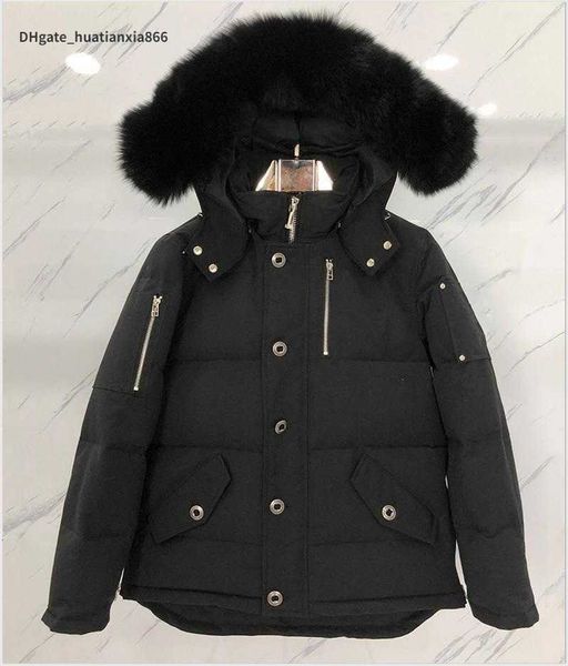 

moose men's down parkas 22ss casual mens moose jacket outwear outdoor doudoune man winter coat knuck clothings s-2xl, Black