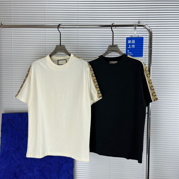 

plus tees men polos round neck embroidered and printed polar style summer wear with street pure cotton rw, Black;brown