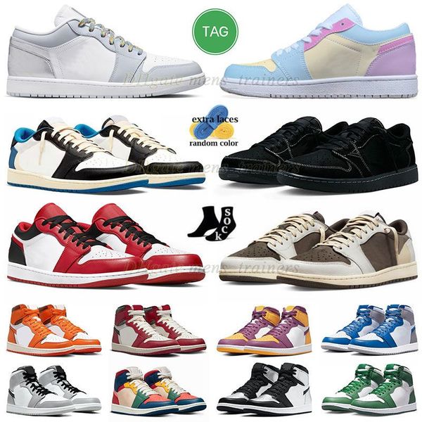 

jumpman 1 low basketball shoes mid 1s multicolor beaded coral sail black phantom reverse dark mocha lucky green bred toe unc smoke grey men
