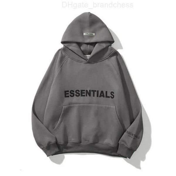 

ess sweatshirts men's luxury jackets hoodies men women essentials chest letter sweater sportswear hooded casual pullover couple jacket, Black
