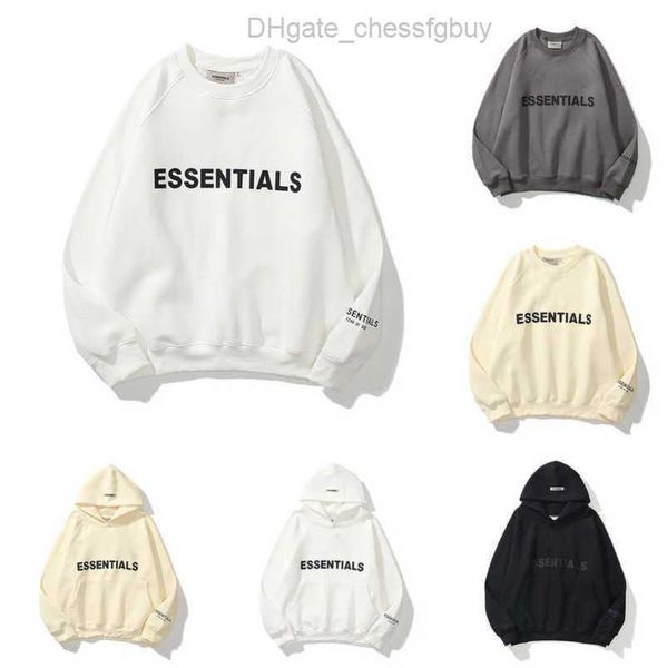 

sweatshirts luxury men's ess jackets hoodies men women essentials chest letter sweater sportswear hooded casual pullover couple jacket, Black