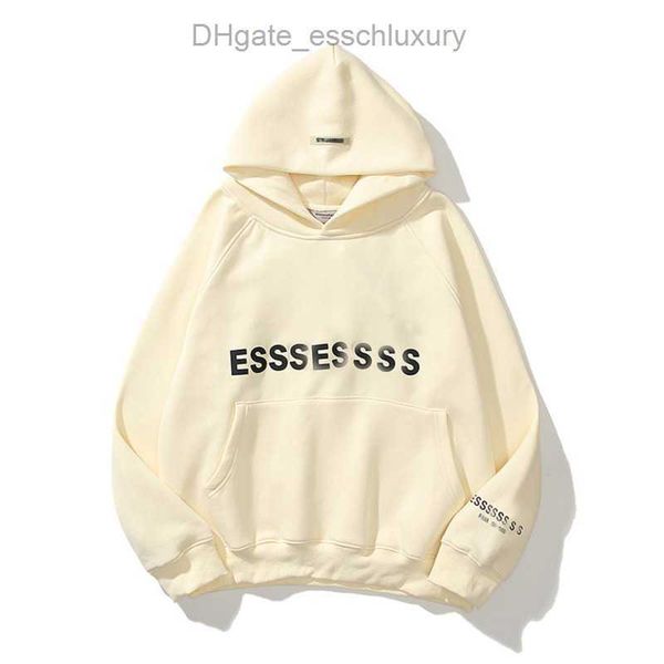 

sweatshirts luxury essentials men's jackets ess hoodies men women chest letter pullover loose hooded sweatshirt sweater casual hoodie, Black;brown