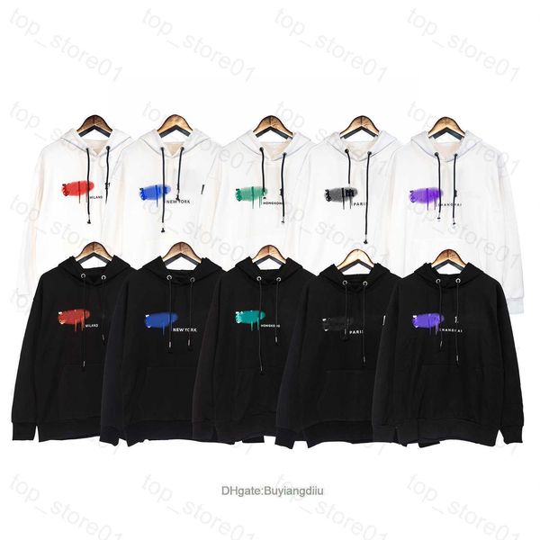 

3a 2022 mens designer angel hoodie sweater sweatshirts streetwear t shirt loose lovers luxury pa palms jumper women hoody hooded sweatshirt, Black