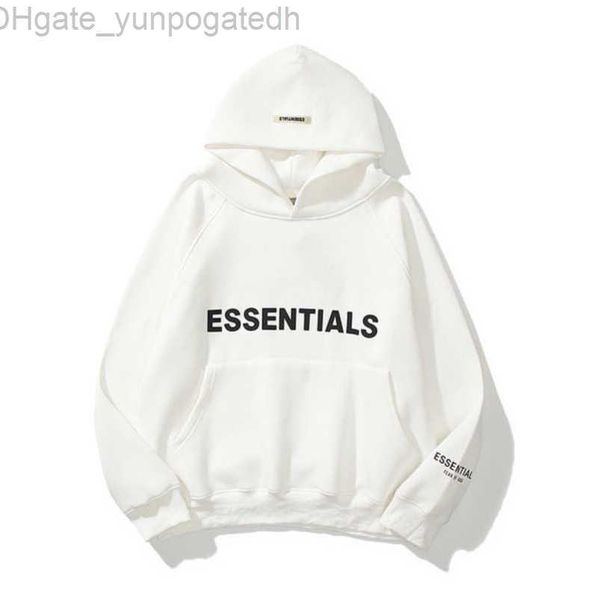 

jackets ess luxury men's sweatshirts hoodies men women letter essentials pullover hoodie hooded hip hop loose sweater casual sweatshir, Black