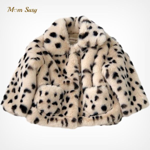 

coat susy fashion baby girl boy winter jacket leopard faux fur thick infant toddle warm clothes outwear 1 8y 230104, Blue;gray
