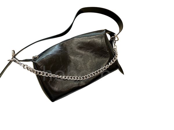 

women handbags black-colors cross body bag retro letter chains leather zipper flap bags ladies fashion classic shoulder handbag purse 2023