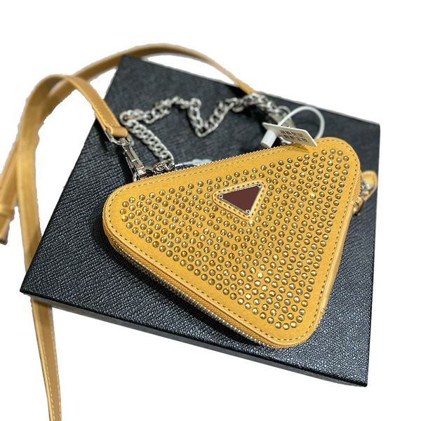 

classic triangles mini hobo shoulder bags handbags italy brand fashion imitation crystal triangle sign women chain crossbody bag luxury desi
