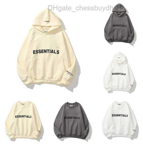 

sweatshirts ess luxury men's jackets hoodies men women essentials chest letter sweater sportswear hooded casual pullover couple jacket, Black