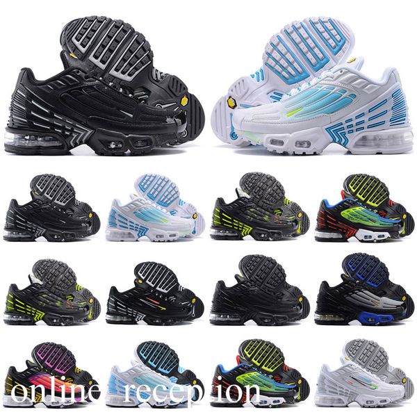 

tn plus 3 iii tuned chaussures kids shoes triple white black og baby children trainers sneakers sports runners