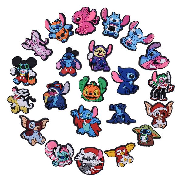 

anime charms wholesale childhood memories baby popular elf funny gift cartoon charms shoe accessories pvc decoration buckle soft rubber clog, Blue