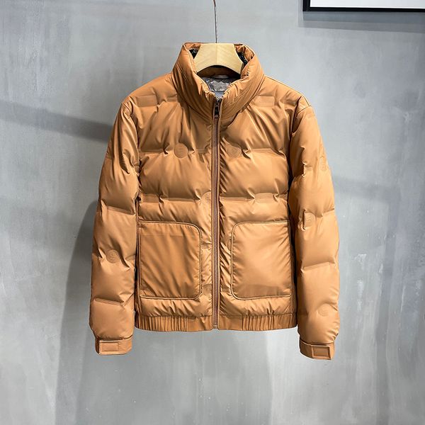 

men's down parkas short jacket winter gray duck coat korean version trend lightweight warm coats men drop ship 230105, Black