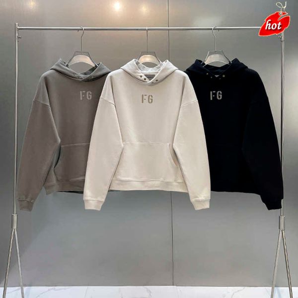 

fg letter super dalian hoodie street wear hip-hop neutral cotton, Black