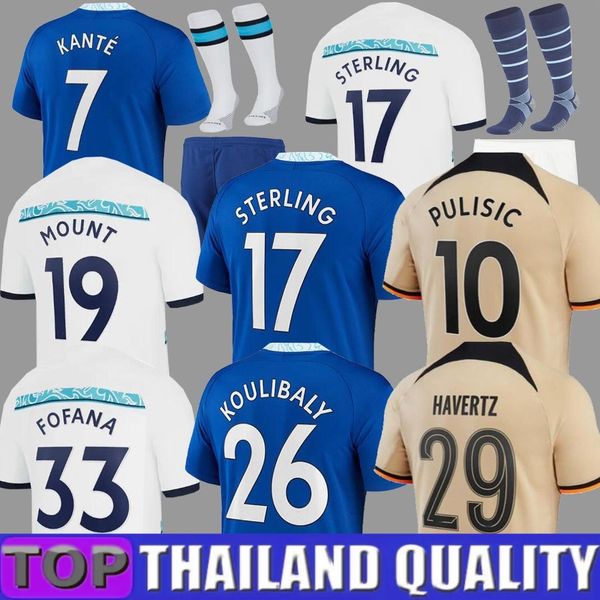 

22 23 s-4xl cfc soccer jersey player version pulisic mount havertz ziyech 2022 2023 football t shirt men kids setwerner hudson kante uniform, Black;yellow
