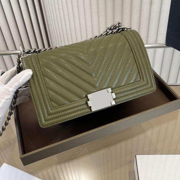 

cowhide girl boy quilted bag designer chevron line v stitch vintage silver hardware matelasse chain shoulder crossbody women luxury large ca