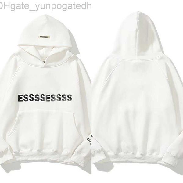 

essentials luxury sweatshirts jackets men's ess hoodies men women chest letter pullover hoodie hooded loose sweater casual sweatshirt, Black