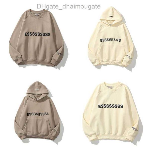

essentials men's luxury sweatshirts jackets ess hoodies men women chest letter pullover loose hooded sweatshirt sweater casual hoodie, Black;brown