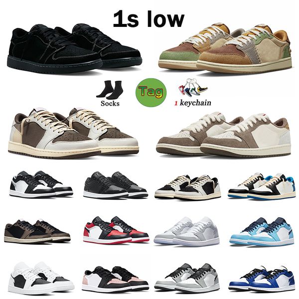 

1 jumpman low basketball shoes reverse mocha 1s voodoo black phantom for women mens cactus jack green panda paris j1 sneakers unc wolf grey