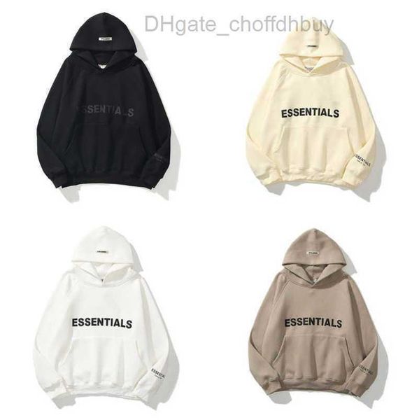 

jackets men's luxury ess sweatshirts hoodies men women letter essentials pullover hoodie hooded hip hop loose sweater casual sweatshir, Black