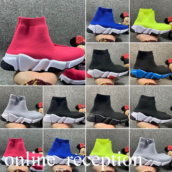 

designer kids shoes casual socks platform boy and gril black youth kid trainers runner baby toddler infants sock sneakers