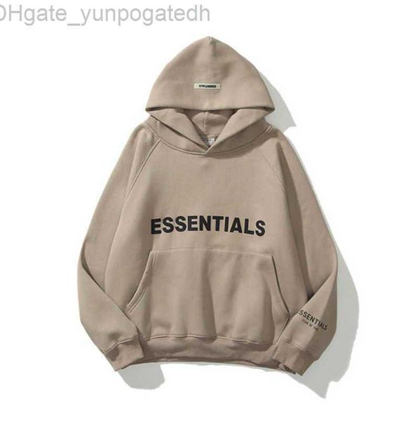 

men's luxury sweatshirts jackets ess hoodies men women letter essentials pullover hoodie hooded hip hop loose sweater casual sweatshir, Black