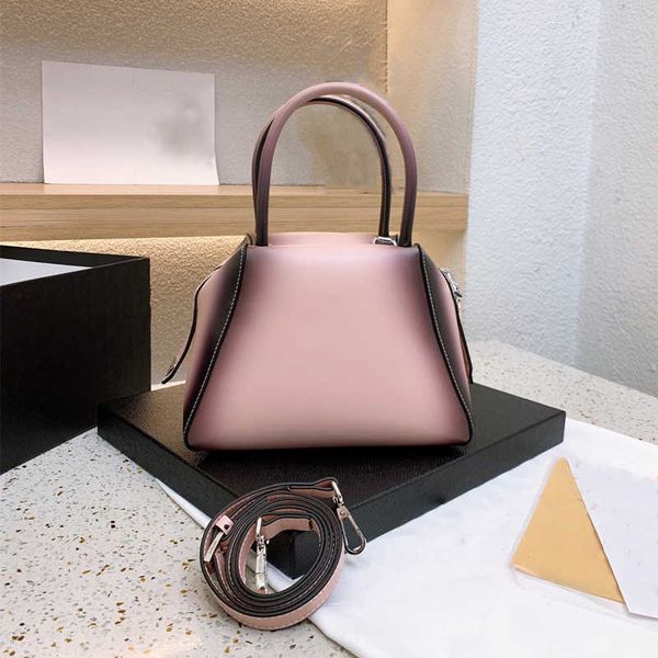 

2023 fashion medium leather women's tote bags high shoulder handbag