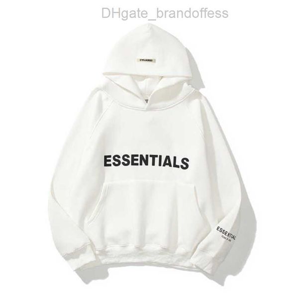

sweatshirts ess luxury men's jackets hoodies men women essentials chest letter sweater sportswear hooded casual pullover couple jacket, Black