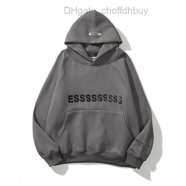 

luxury men's essentials jackets sweatshirts ess hoodies men women chest letter pullover loose hooded sweatshirt sweater casual hoodie, Black;brown