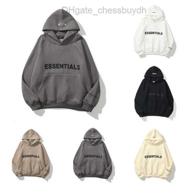 

men's sweatshirts luxury ess jackets hoodies men women letter essentials pullover hoodie hooded hip hop loose sweater casual sweatshir, Black