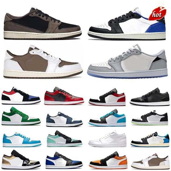 

2023 jumpman 1 low men basketball shoes og unc 1s unc designer women rpyal shadow obsidian paris chacigo red trainers sports sneaker size, Black