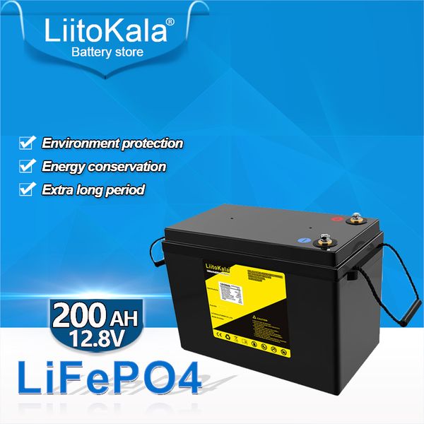 

12v 200ah lifepo4 battery pack with 120a 100a bms grade a lithium iron phosphate 4s 12.8v rv boat motors inverter solar powerlar wind