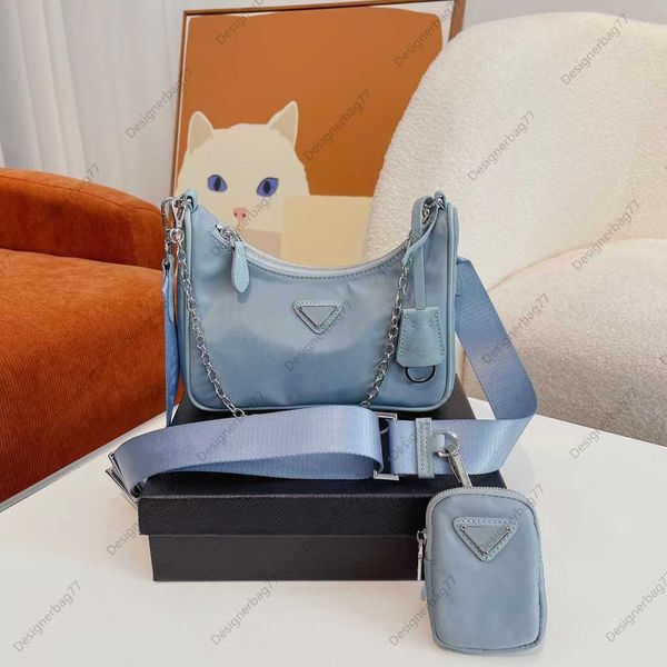 

womens luxurys designer bag handbags hobo re-edition underarm clutch bag nylon leather shoulder bags women crossbody bag totes fashion walle