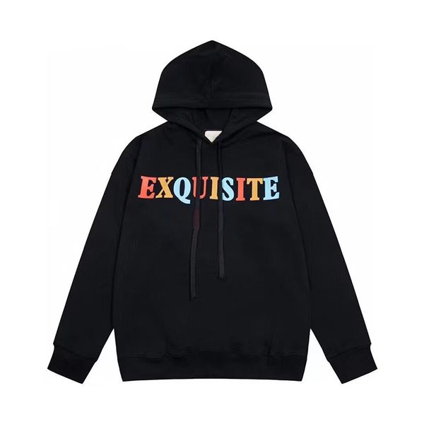 

2022 fashion men's hoodie sweatshirts runway luxury european design exquisite men cartoon jumper sweatshirts clothing g big large size, Black