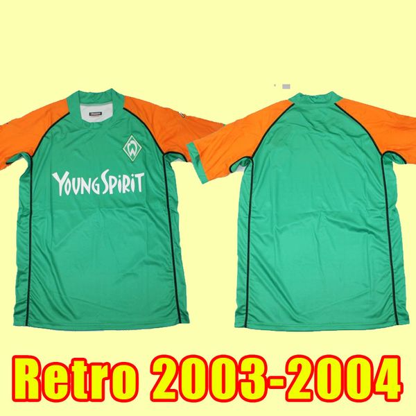 

retro 03 04 werder bremen soccer jerseys 2003 2004 bode klose ivan klasnic frings pizarro silva marvin ducksch leonardo football shirts boro, Black;yellow