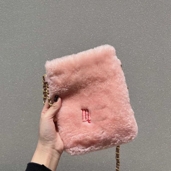

shoulder bag plush handbags totes letter luxury design mini women purse 230105