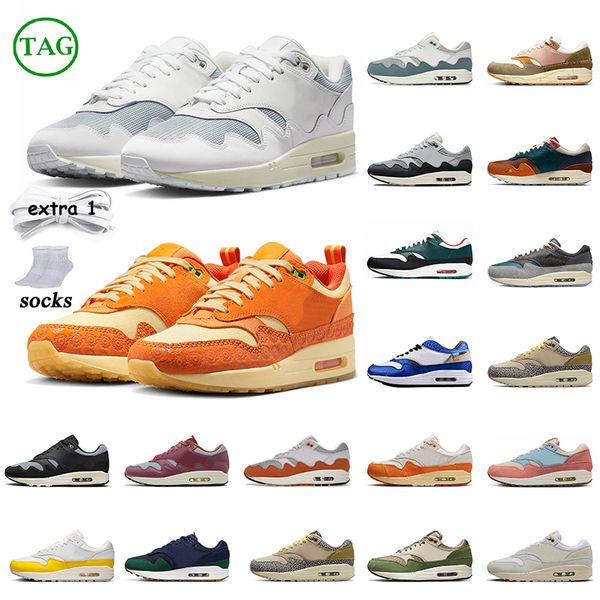 

2023 fashion men women running shoes dirty denim ironstone patta x 1 87 white black obsidian safari waves noise aqua 1 liverpool designer sp
