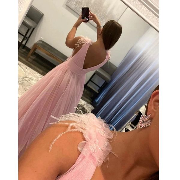 

pink prom dresses high v neck feather beads evening dress plus size custom made party dress, Black;red