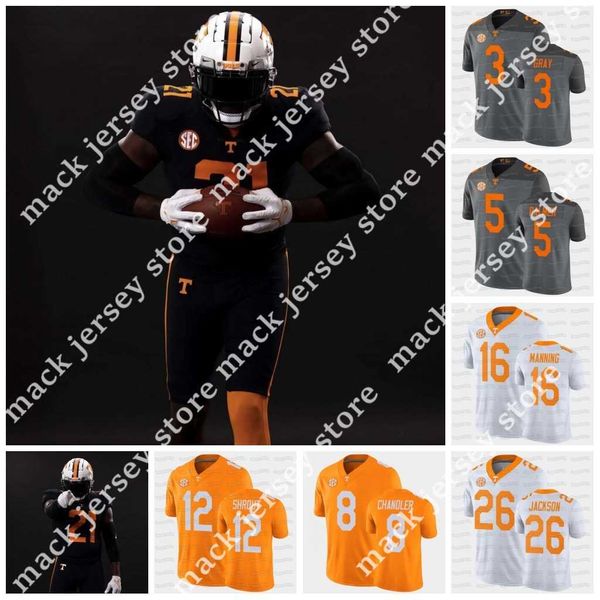 

2021 tennessee volunteers ncaa college football jersey jarrett guarantano eric gray josh palmer henry to'o bryce thompson harrison bail, Black